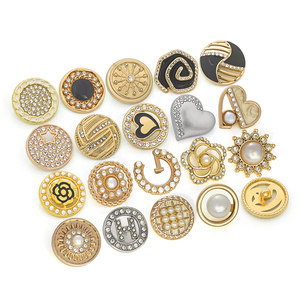 KUNSHUO, fábrica de botones, ropa de mujer, ropa, abrigo, vástago dorado, Perla de Metal, abrigo de lujo, botón para ropa de mujer - Product Image 3