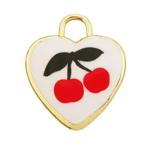 Hand Painted Ceramic Heart Oval Pet Leopard Strawberry Cherry Snail Charm Pendant,DIY Jewelry Necklace Bracelet Supplies <strong>R44</strong> - Product Image 6
