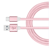 Câble USB Type C 3A à charge rapide, câble Type C tressé en nylon pour smartphone Android, écouteurs et autres appareils