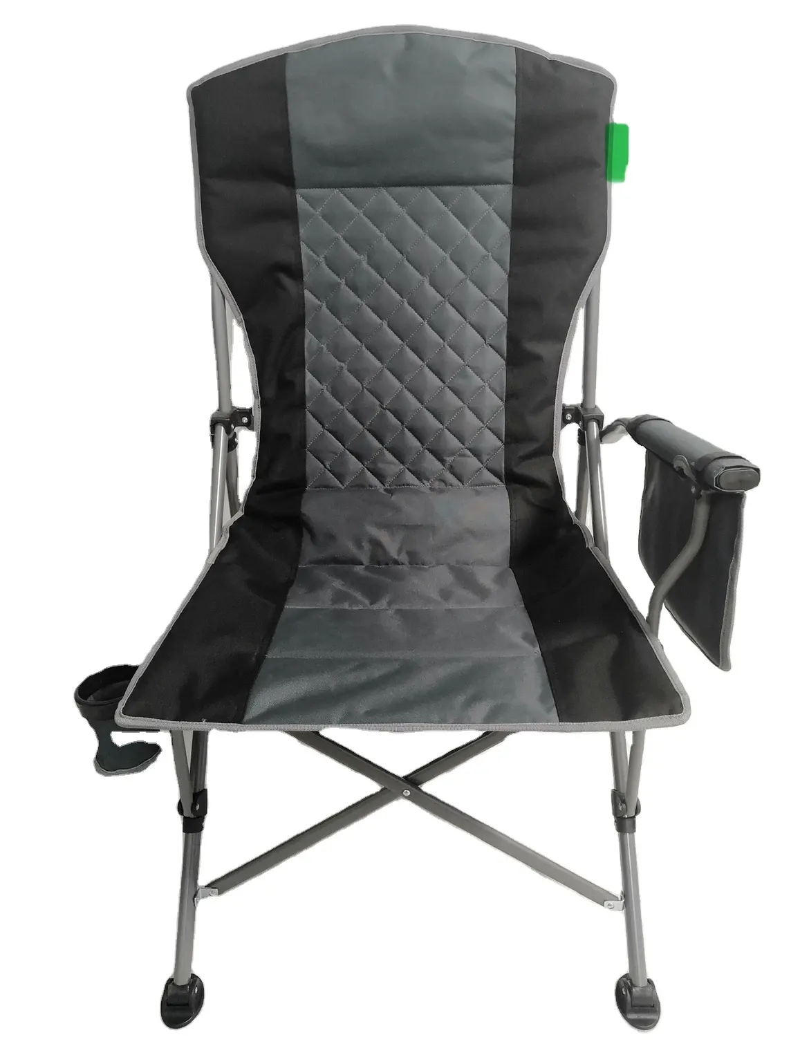 Bardak tutucu ve yan cep ile katlanır kamp sandalyesi plaj yürüyüş piknikler için OEM rahat açık sandalye