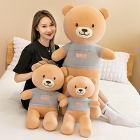 Ensemble de 5 Peluches Ours en Peluche Gris Crème Famille – Poupées Rembourrées OEM ODM Personnalisées Vente en Gros