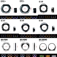 VAHID Factory Sales Acrylic Angle Eyes Halo Rings Shroud 3" 2.5" Inch Bi LED Projector Lens Crystal Cover RGB Welcome Light DRL