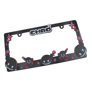 Diseño de dibujos animados lindo personalizado accesorios de coche Marco de matrícula <span class=keywords><strong>Anime</strong></span> para Decoración - Product Image 1