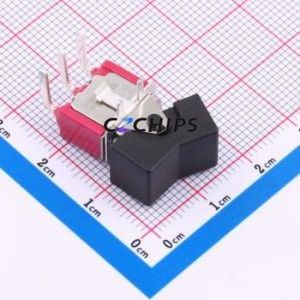 7101J1AQE2 Rocker Switch Through hole Component (THT) Switch Black 28V 120V Single Pole Double Throw - Product Image 1
