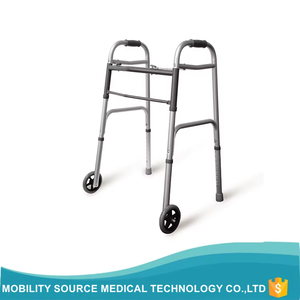 MSMT portátil 1,2mm aleación de aluminio plegable Walker máquina ancianos discapacitados paciente Rollator con ruedas equipo para discapacitados - Product Image 5