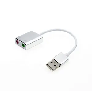 يو أس بي عالية الجودة كارت الصوت الخارجية 7.1 قناة USB 2.0 ستيريو كارت الصوت الحبل لأجهزة الكمبيوتر المحمول