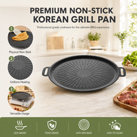Plaque de cuisson coréenne portable en pierre Maifan Smartpan pour barbecue, plaque ronde sans fumée pour cuisson intérieure
