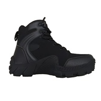Chaussures tactiques d'extérieur à lacets, semelle épaisse, résistantes à l'usure, antidérapantes, avec semelle extérieure en caoutchouc, tige en daim, doublure en mesh, logo imprimé en 3D
