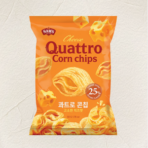 Chips de maïs Quattro au fromage, saveur riche en fromage, texture ondulée à quatre couches, collation addictive, chips croustillantes au fromage de style coréen - Product Image 1