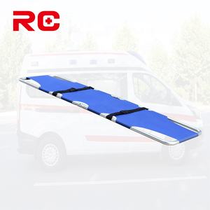 Camilla plegable al por mayor de fábrica, ambulancia de emergencia portátil azul, camilla plegable portátil de aleación de aluminio Rescatada - Product Image 2