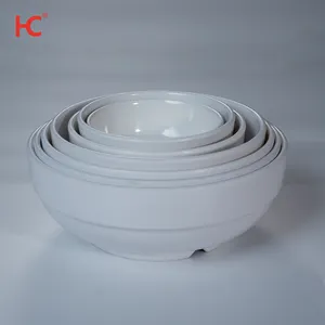 Заводская оптовая продажа, белая прочная круглая 4,3 ''миска, набор меламиновой посуды для ресторанов, пластиковая посуда для риса