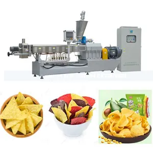 Double Screw Doritos Corn Chips Machinery Industrial Corn Tortilla Maker Machine