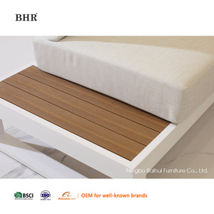 BHR Moderno Juego de muebles de <span class=keywords><strong>aluminio</strong></span> de 4 piezas Sofás de jardín Exterior/Interior Sofá de esquina en forma de L Sofás de jardín Juego de muebles de patio - Product Image 5