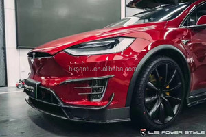 Nouvelles pièces automobiles de haute qualité pour Tesla Model X 16-20 : Kit carrosserie style RZ à visser, comprenant lèvre avant, diffuseur arrière et jupes latérales en carbone - Product Image 5