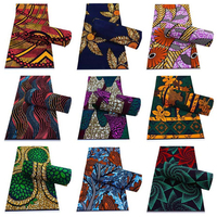 Multi color personalizado Java Impresión de cera de alta calidad 6 yardas Ankara Holland algodón africano poliéster Indonesia batik tela