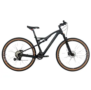 Yeni ürün S-M-L-XL disk fren lastik 2.25 ''hava çatal 29er karbon tam süspansiyon bisiklet ile dağ bisikleti