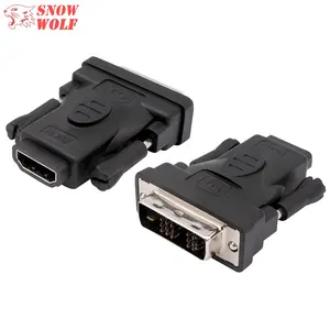 DVI-D Single Link 18 + 1 Naar Hdmi Adapter Dvi Man-vrouw Vernikkeld Converter Adapter