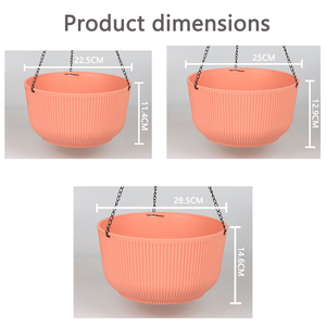 Pot suspendu classique en plastique PP de grand diamètre pour cour et balcon, idéal pour le Chlorophytum Comosum, modèle <span class=keywords><strong>Alice</strong></span>, panier suspendu au sol - Product Image 3