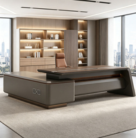 Bureau de direction de luxe pour PDG et managers, avec meuble de rangement et fonctionnement silencieux