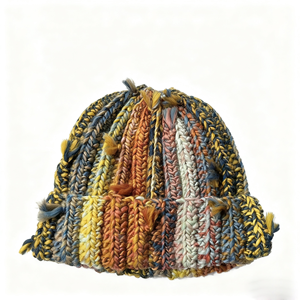 Nouveauté 2026 Chapeaux bob pour <span class=keywords><strong>femme</strong></span> en crochet fait main, tricotés ajourés, style mode été plage, noués à la main - Product Image 5