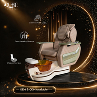 Salon de manucure professionnel, chaises de pédicure personnalisées avec spa pour les pieds, luxe, avec chauffage électrique et jets de massage