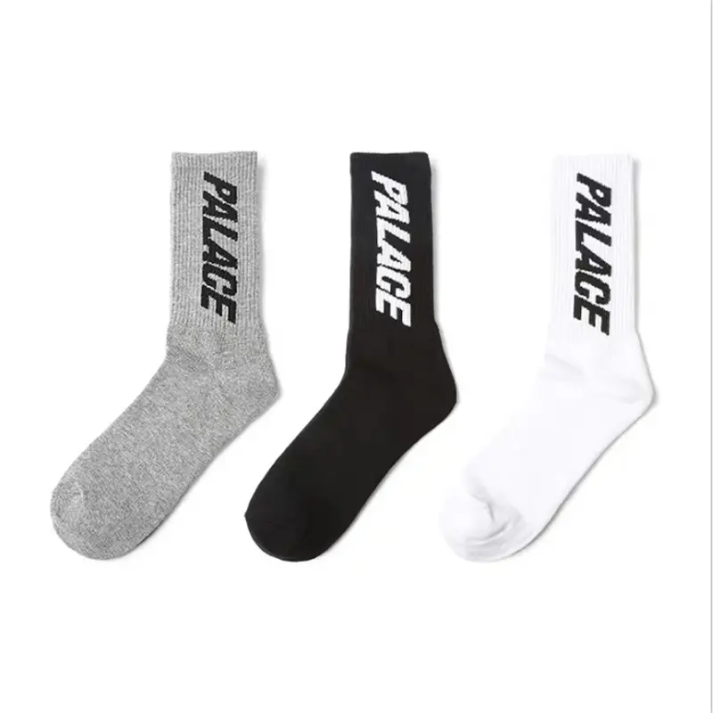 Vente en gros de chaussettes de haute qualité 100% coton décontractées en tricot pour femmes