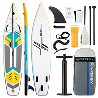 Planche à pagaie gonflable de voyage 380 cm extra longue, SUP de croisière à queue pointue, planche de stand-up pour le tourisme