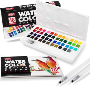 24 couleurs régulières de peinture aquarelle en blocs pour artistes, enfants et débutants, pour la pratique de la peinture - Product Image 4
