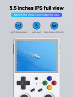 Konsol Game genggam RG353V, konsol Game genggam Android Retro Wifi BT Output RG353V layar 3.5 inci HD untuk PS1/PSP