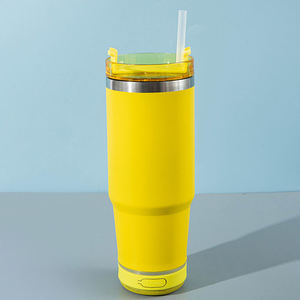 Tùy chỉnh 30oz Loa cốc âm thanh điện bluetooths phích cốc cốc loa với rơm - Product Image 4