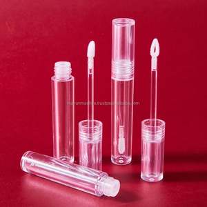 Tube de gloss à lèvres transparent rond Maxfree 4ml/5ml, conteneur vide avec impression sérigraphique pour rouge à lèvres et usage cosmétique - Product Image 4