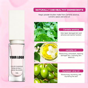 Fard à joues <span class=keywords><strong>liquide</strong></span> waterproof longue tenue naturel léger tube blanc couleurs changeantes maquillage - Product Image 2