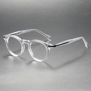 219 レトロメタルスクエアフレーム トレンディな光学フレーム リバー卸売 チタン製 レディースアイウェア メンズメガネ デザインアイグラス - Product Image 1