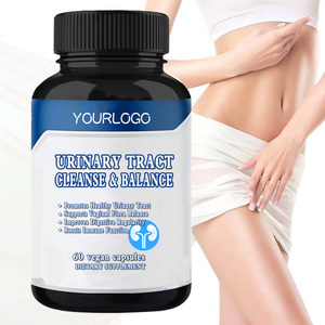 Kapsul Vegan Pembersih Detoks Saluran Kemih, Suplemen Pendukung Ginjal, Ekstrak Cranberry Organik, 60 Kapsul, Herbal untuk Dewasa - Product Image 1