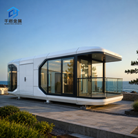 Chambre d'hôtel capsule spatiale à prix d'usine, bâtiment modulaire préfabriqué, cabine de luxe personnalisable avec équipement complet