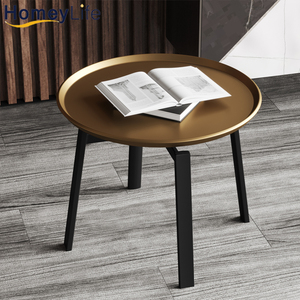 Petite <span class=keywords><strong>table</strong></span> basse ronde en métal <span class=keywords><strong>noir</strong></span> pour l'intérieur et l'extérieur, meubles d'extérieur en métal, ensemble de bistrot - Product Image 4