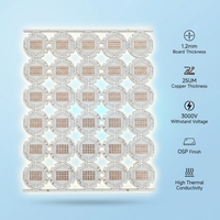 Base en aluminium LED PCB MCPCB 1,2 mm 25 UM Cuivre Finition OSP Haute conductivité thermique pour l'éclairage