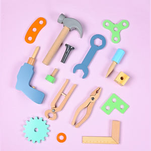Banc à outils pour enfants, <span class=keywords><strong>jouet</strong></span> de jeu d'imitation, banc d'<span class=keywords><strong>atelier</strong></span> avec ensemble d'outils, banc de construction en bois, <span class=keywords><strong>jouet</strong></span> - Product Image 3