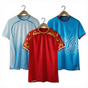 Maillot de football personnalisé pour hommes 2026, 220G, 100% polyester respirant, antibactérien, à manches courtes, pour équipe du Congo - Product Image 1