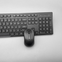 Ensemble clavier et souris sans fil 2,4 GHz pour bureau, sans logo, disposition US, touches chocolat goutte d'eau, Plug & Play, ergonomique, en stock