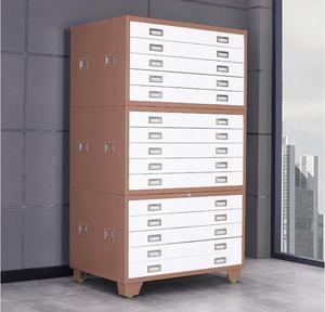 Meuble de rangement en acier multi-tiroirs pour cartes, mobilier de bureau moderne, impression par transfert multi-motifs et autres motifs - Product Image 5