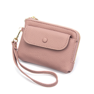 Nouvelle conception de mode, mini porte-monnaie à double fermeture éclair pour femmes, sac à monnaie en cuir de vachette, porte-monnaie multifonctionnel de petite taille - Product Image 4