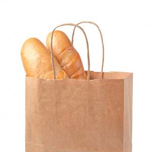 ZJPACK Vente en gros de sacs en papier kraft de luxe sur mesure en matériaux recyclés avec poignée pour emporter, sacs de courses et sacs alimentaires - Product Image 6