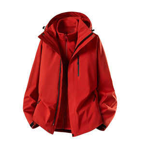 Chaqueta de <span class=keywords><strong>Forro</strong></span> <span class=keywords><strong>Polar</strong></span> para Exteriores, Unisex, Estilo Montaña, Tres en Uno, Desmontable, de Dos Piezas, Resistente al Viento, Impermeable, Cálida, Personalizada - Product Image 5