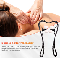 Masseur de cou à rouleau manuel, soulagement de la douleur, double pression, Point de déclenchement, outil de Massage des muscles, Massage Shiatsu des tissus profonds