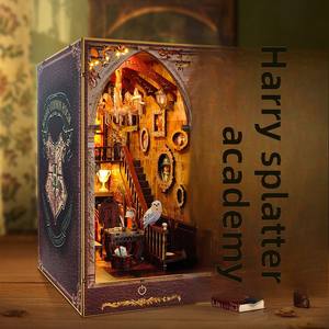 Supporto per Libri in Legno Creativo Fai-da-Te, Decorazione per Scenari in Miniatura con Montaggio Artigianale - Product Image 2