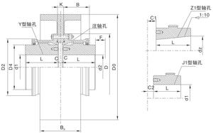 Accouplement d'engrenage planétaire personnalisé accouplement d'engrenage en forme de tambour avec la roue de frein - Product Image 2