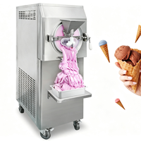Nouvelle machine à glaces italiennes et sorbets professionnelle sur pied en acier inoxydable