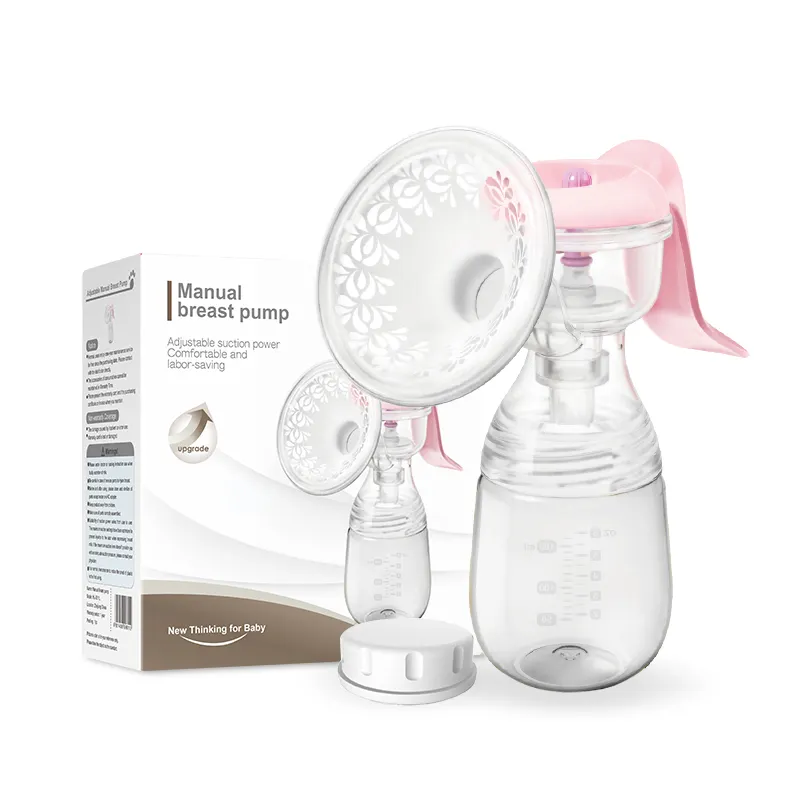 Einstellbare BPA-freie tragbare Silikon-Babynahrung Manuelle Muttermilch-Futter pumpe zum Stillen