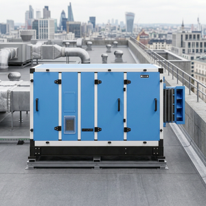 Unidad de Manejo de Aire (UMA) Industrial Azul para HVAC, Sistema Modular de Ventilación Interior, Aire Acondicionado Comercial para Plantas y Maquinaria - Product Image 1